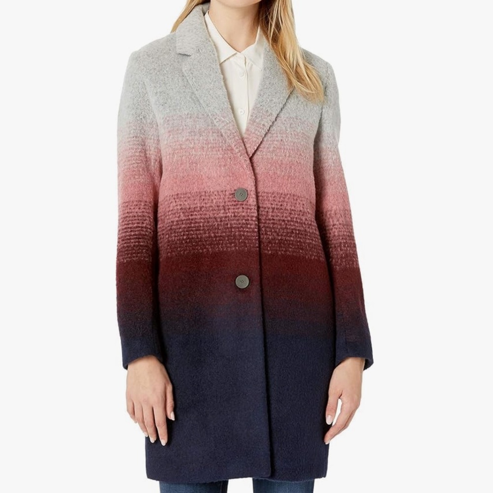 Andrew Marc Bellaire Ombré Wool Coat-Small
